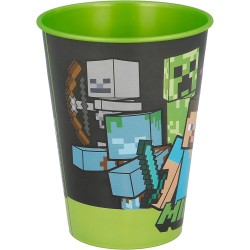 Bicchiere in Plastica Minecraft Disney 260 ml per Bambini – Ideale per Scuola e Tempo Libero