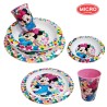 Set Pappa per Microonde 3 Pezzi Minnie Disney - Piatto Piatto, Fondo e Bicchiere