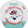 Set Pappa Disney Minnie per Microonde – Piatto Fondo + Cucchiaio per Bambina (10+ mesi)