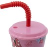 Bicchiere con Cannuccia Minnie Mouse Disney in Plastica – 430 ml – Tazza Bambini Riutilizzabile