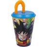 Bicchiere con Cannuccia Dragon Ball Z in Plastica - 430 ml