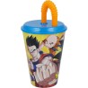 Bicchiere con Cannuccia Dragon Ball Z in Plastica - 430 ml