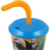 Bicchiere con Cannuccia Dragon Ball Z in Plastica - 430 ml