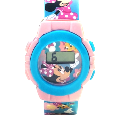 Orologio Digitale Minnie Mouse Disney per Bambina con Confezione Regalo Sagomata - Lunghezza 22 cm