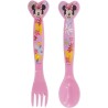 Posate Minnie Disney in Plastica BPA Free - Forchetta e Cucchiaio Set 2 Pz per Scuola e Tempo Libero