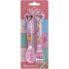 Posate Minnie Disney in Plastica BPA Free - Forchetta e Cucchiaio Set 2 Pz per Scuola e Tempo Libero