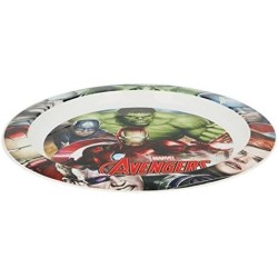 Piatto Piano Avengers Marvel Plastica microonde diam.22cm Bambino Hulk Capita America Iron Men