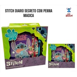 Diario Segreto Stitch Disney con Penna Magica e Adesivi – Con Lucchetto e Chiavi, Idea Regalo Bambini