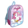 Set Scuola Asilo Unicorno Disney 6 Pezzi – Zaino 3D con LED + Kit Pappa Completo (Posate Incluse)