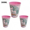 Set Scuola Asilo Unicorno Disney 6 Pezzi – Zaino 3D con LED + Kit Pappa Completo (Posate Incluse)