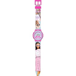 Orologio Digitale Barbie per Bambina con Cinturino Rosa – Confezione Sagomata, Lunghezza 22 cm