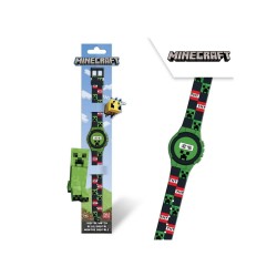 Orologio da Polso Digitale Minecraft per Bambini con Confezione Regalo Sagomata - Lunghezza Totale 22 cm
