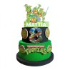 Torta Scenografica Tartarughe Ninja Personalizzata con Nome e Età 70 cm – Torta Finta in Polistirolo Festa Compleanno Bambini