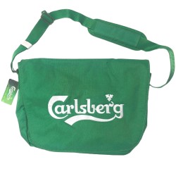 Borsa Tracolla CARLSBERG Verde Con Pattina Adatto per Scuola e Ufficio Tempo Libero
