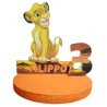 Centrotavola Re Leone Simba Personalizzato con Nome ed Età – Decorazione 3D in Polistirolo per Compleanno Bambino a Tema Disney