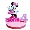 Centro Tavola Sagoma 3D Minnie Personalizzato: Nome ed Età Decorazione Compleanno Bambina