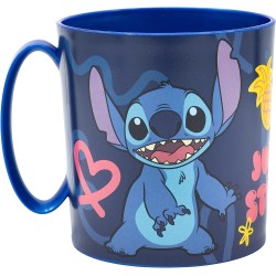 Tazza in plastica per microonde Stitch Disney 350 ml - Mug per scuola e tempo libero