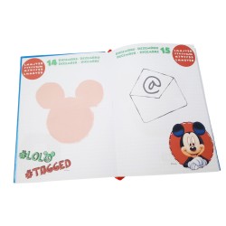 "Diario Scuola 10 Mesi Mickey Mouse - Copertina Imbottita, Quadretti, Ufficiale Disney"