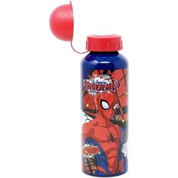 BORRACCIA IN ALLUMINIO SPIDERMAN MARVEL CON BECCUCCIO E COPERCHIO 500 ML UOMO RAGNO SCUOLA E TEMPO LIBERO BAMBINO