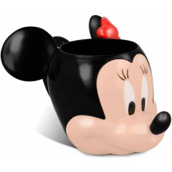 Tazza Minnie Disney 3D con Manico - Bicchiere Plastica 210ml Bambina