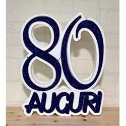Numero Personalizzato in Polistirolo Glitterato - Decorazione per Compleanni, Anniversari, Battesimi e Eventi Speciali -
