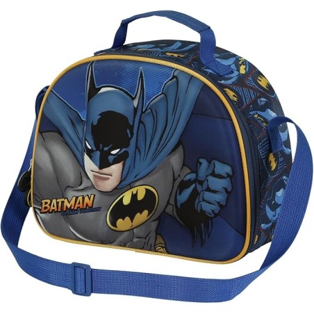 Cestino Termico Batman Marvel 3D per Bambini – Borsa Porta Pranzo Asilo con Tracolla Zaino Scuola Materna 26x20,5 cm