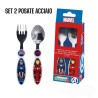 Posate Avengers Marvel: Forchetta e Cucchiaio in Acciaio Inossidabile per Bambini