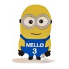 Sagoma Minions Cattivissimo Me Personalizzata con Nome del Festeggiato, 3D in Polistirolo, Altezza 70 cm