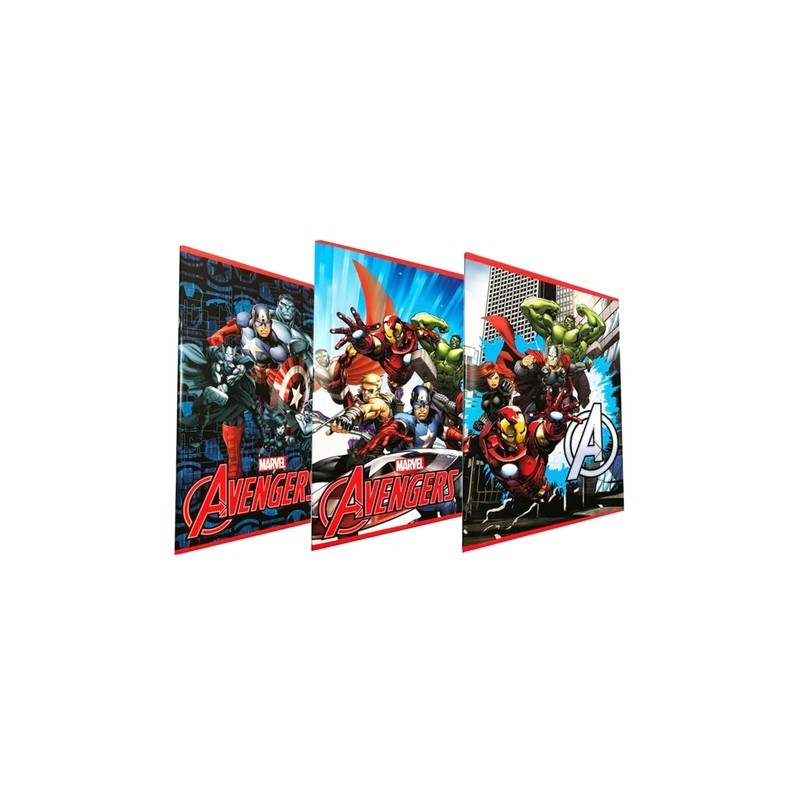 Avengers Maxi Rig.C Quaderno 100gr A4 rigatura -Soggetti Marvel assortiti 10Pz