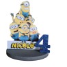 Centro Tavola Sagoma 3D Minions Personalizzato: Nome ed Età Decorazione Compleanno Bambini