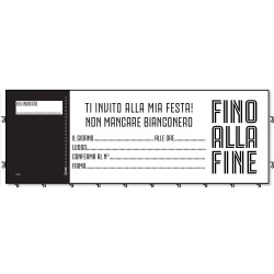 Blocchetto 20 Biglietti Inviti Compleanno Juventus Ufficiale – Ideali per Feste e Eventi | Dimensioni 22,5 x 7,6 cm