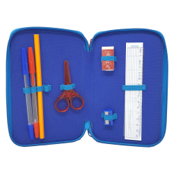 Astuccio Scuola Paw Patrol 3 Zip Completo Portacolori con Pennarelli Giotto Turbo Color 43 Pezzi Multoscomparto Premium