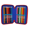 Astuccio Scuola Paw Patrol 3 Zip Completo Portacolori con Pennarelli Giotto Turbo Color 43 Pezzi Multoscomparto Premium
