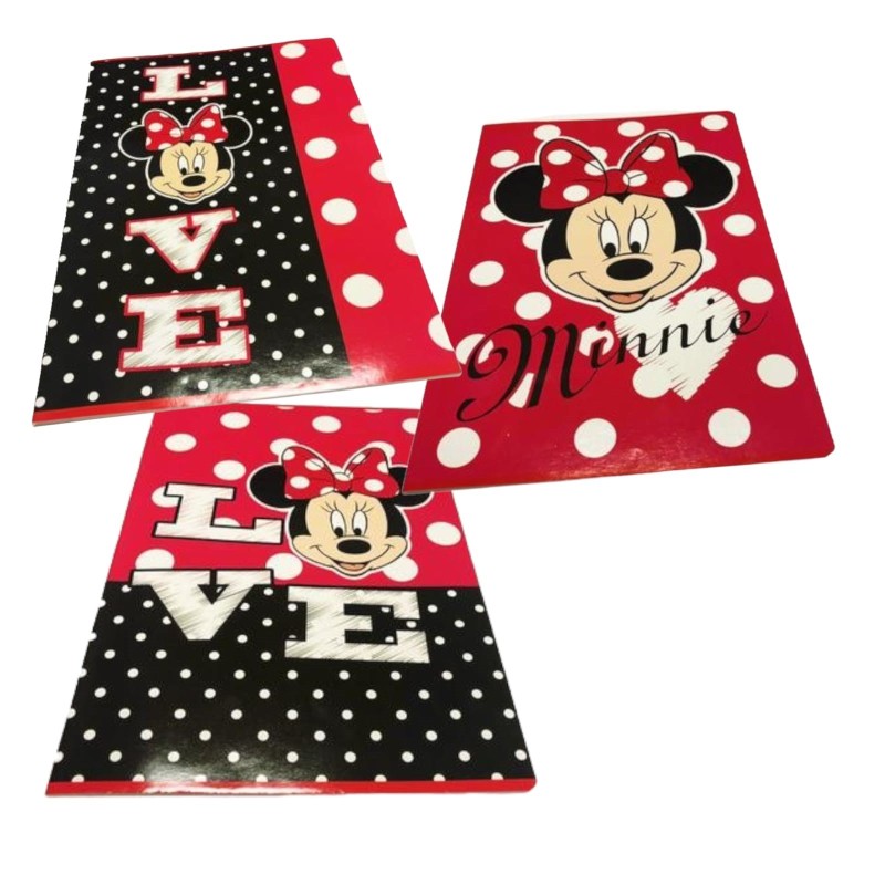 Minnie Disney Maxi Rig.B Quaderno 80gr A4 rigatura -Soggetti Assortiti 10Pz Bambina