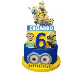 Torta Scenografica Minions Personalizzata – Nome e Età - Decorazione Compleanno Cattivissimo Me