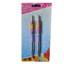 Set 2 Penne a Scatto Principesse Disney – Ariel, Cenerentola, Rapunzel – Ideali per Scuola, Regalini Feste e Compleanni Bambini