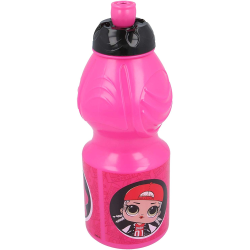 Borraccia Plastica LOL con Beccuccio Retrattile - 400 ml per Scuola e Sport