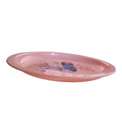 Piatto Barbie 22 cm in Plastica Riutilizzabile – Stoviglia per Bambini, Microonde, Scuola e Feste