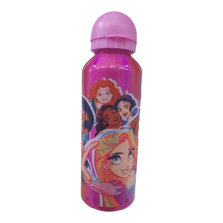 BORRACCIA IN ALLUMINIO PRINCIPESSE DISNEY CON BECCUCCIO E COPERCHIO 500 ML BAMBINa