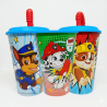 Bicchiere con Cannuccia Paw Patrol – In Plastica Riutilizzabile 430ml
