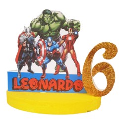 Centro Tavola 3D Avengers - Compleanno Personalizzato