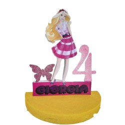 Centro Tavola 3D Barbie - Compleanno Personalizzato