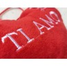 Set 3 Pezzi Romantico: Coppia Orsetti Peluche 40cm + Cuscino Cuore "Ti Amo" 30cm Separabili