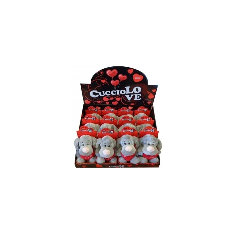 Pelouche Pupazzo Cucciolo Love cm 15 San Valentino Idea Regalo
