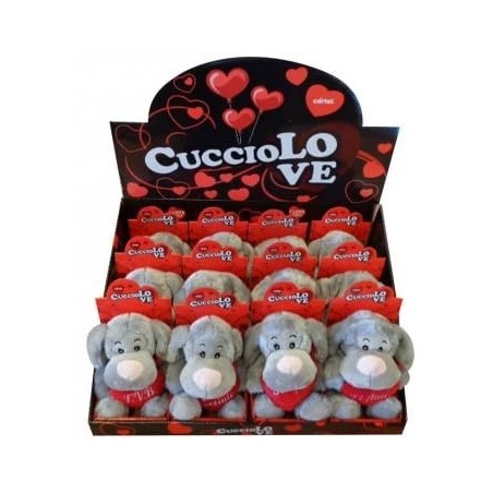 Pelouche Pupazzo Cucciolo Love cm 15 San Valentino Idea Regalo