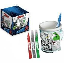 Tazza Portapenne Creativa da Colorare – Kit con 4 Pennarelli e 3 Fogli