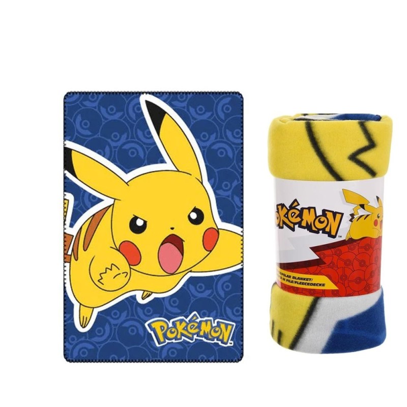 Plaid Coperta in Morbido e Caldo Pile Disney Pokémon, 100x150 cm – Coperta Bambino Super Soffice, Idea Regalo