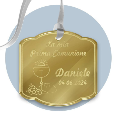 TAG IN PLEXIGLASS PER BOMBONIERE PRIMA COMUNIONE SEGNAPOSTO ETICHETTA PERSONALIZZABILE PER FESTE E CERIMONIE INVITI