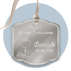 TAG IN PLEXIGLASS PER BOMBONIERE PRIMA COMUNIONE SEGNAPOSTO ETICHETTA PERSONALIZZABILE PER FESTE E CERIMONIE INVITI