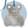Tag in Plexiglass Orso 6x6 cm –Personalizzabili | Segnaposto Bomboniere Nascita, Battesimo, Feste e Cerimonie